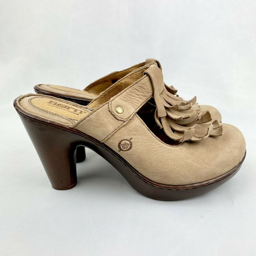 BORN Womens Pump Brown Suede Amera T-Strap Fringe Size 8 EU 39 W61939